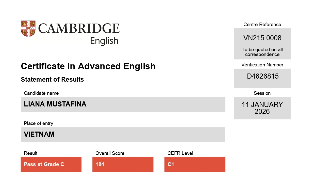 Cambridge Result